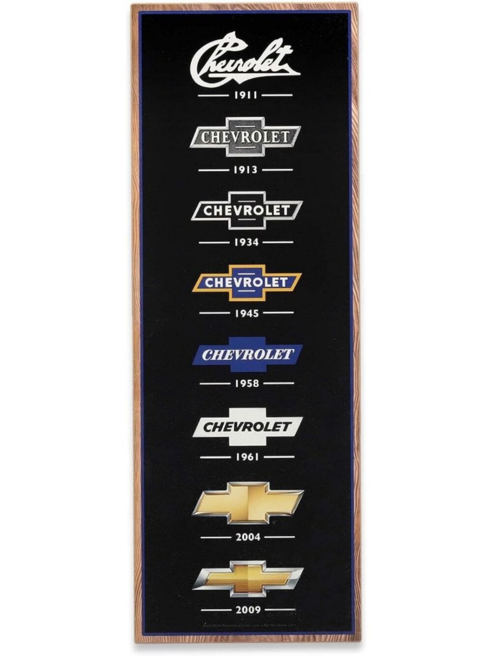 Vintage Chevrolet Logo Vertical Wood Wall Art | Rustic Home Decor Sign